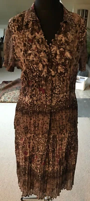 Conjunto de 2 piezas con estampado gris Gerry Weber: falda y blusa plisada talla 38 Foto 1 de 4