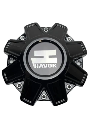 Tapa central de rueda Havok negro brillante para ruedas H114/H115/H116 CBGM1-A1P Foto 1 de 3