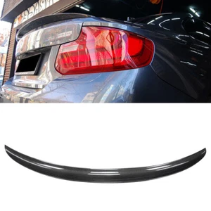 P Style Carbon Fiber Rear Spoiler Trunk Lip For BMW 2 Series F22 F87 M2 2014-18 - Imagen 1 de 11