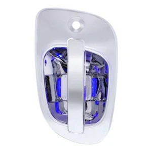 6 Blue LED Chrome Door Handle Cover for Freightliner Cascadia - Passenger - Picture 1 of 4