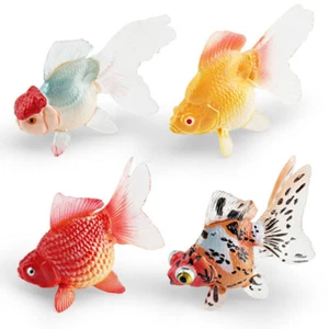 2/4 pcs Artificial Aquarium Fish Plastic Gold Fish Realistic Moving Fake Fish - Picture 1 of 17