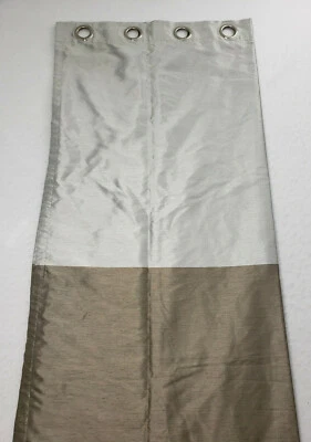 2 Piezas J. C. Penny Home Collection Drapes Bronce Negro Plata Ojal Foto 1 de 4