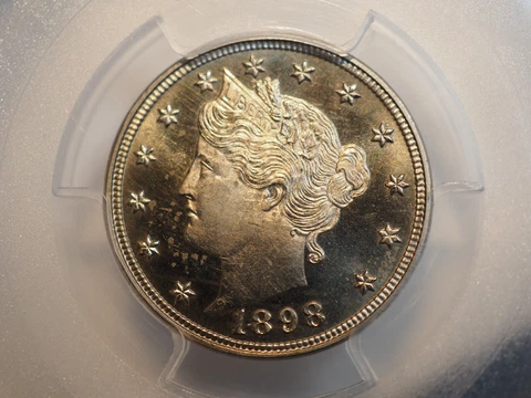 1898 LIBERTY NICKEL PF64  CAMEO  PCGS  REALLY  NICE    5217 Cover