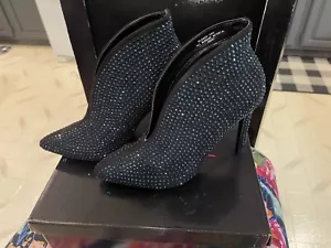 NUEVO EN CAJA Anne Michelle PROMESA Azul Estrás Moda Bota Zapatos Para Mujer Talla 6.5 - Imagen 1 de 3