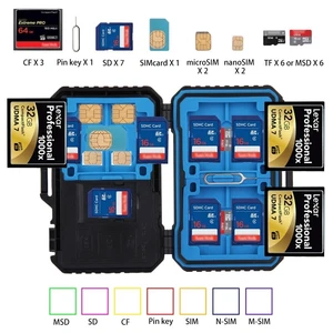 Lector de tarjetas PULUZ + Estuche de tarjetas de memoria 22 en 1 para 1 SIM estándar + 2 Micro-SIM - Imagen 1 de 12