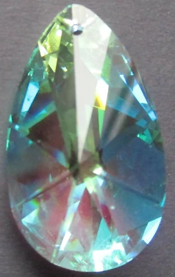 5 Wachtel 38 x 23 mm. AB - bedampft Kristallanhänger Lampenschmuck Fenster #38AB - Bild 1 von 4