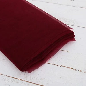 Threadart Premium Soft Tulle Fabric Bolt - 20 Yards by 54" Wide - Wine - Picture 1 of 9