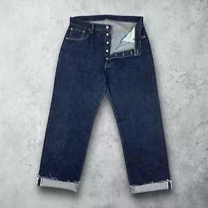 Vintage Levis 501 Selvedge Redline Jeans #524 Größe 34x30 Dark Wash Denim USA - Bild 1 von 19