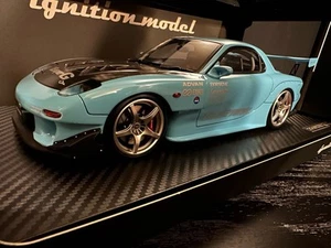 ignition 1/18 Mazda RX-7 FD3S RE Amemiya Light Blue IG2231 Infini RX-7 FD3S - Picture 1 of 9