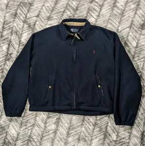 Vintage Polo Ralph Lauren Fleece Harrington Jacke Polartec Bomber Kinnriemen Large - Bild 1 von 19
