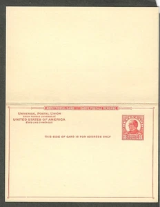 #UY12 3c &3c INTL REPLY CARD MNH UNSEVERED - Picture 1 of 2