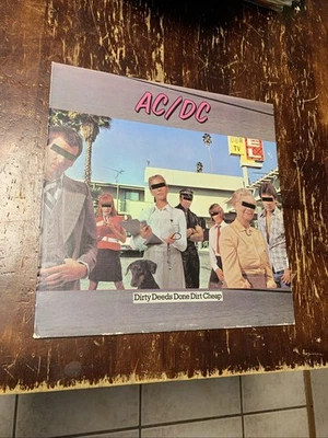 AC/DC Dirty Deeds Done Dirt Cheap Vinyl Record Album Original 1981 Vintage - Image 1 of 4