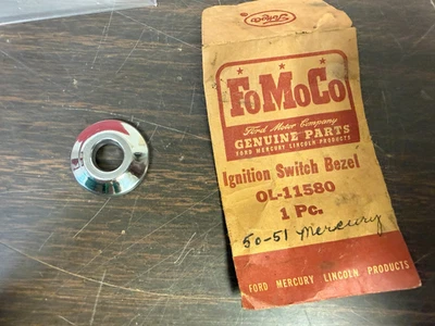 Mercury 1950 1951 tablero interruptor de encendido bisel moldura nos 1125 Foto 1 de 3