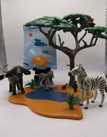 Playmobil 4828 Zoo African Wildlife Water Buffalo with Zebras Safari