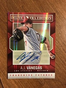 A.J. Vanegas 2014 Elite Extra Franchise Futures Red Auto #49 Angels /799