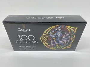 Castle Arts 100 Gel Pens Set With Case - Glitter, Neon, Swirl, Pastel, Metallic - Picture 1 of 3