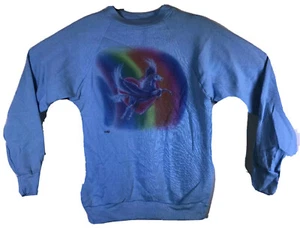 NWOT VTG 80s Flying Unicorn Hearts Vaporwave Ebert Sportswear Sweatshirt Small - Picture 1 of 8