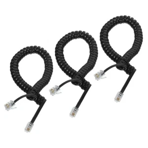3pcs Coiled Telephone Cords Landline Phone Cord Telephone Cable Handset Cord - Zdjęcie 1 z 12
