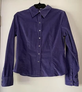 Chaqueta Blazer Talbots Talla Pequeña Púrpura Elastizada Ajustada Cierre a Presión - Imagen 1 de 7
