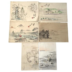 Japanese Vintage Woodblock 6 Hanga Prints Nikko Scenic Beauty Landscape - Picture 1 of 11