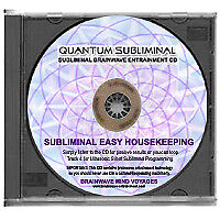 Subliminal Easy Housework-Clean House-Keeping Cleaning Cleaner Home Organization