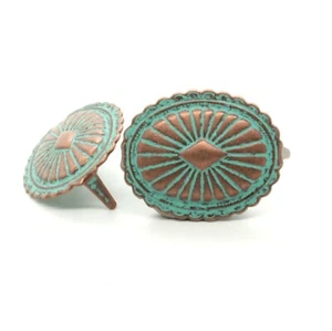 Santa Fe Paracadute Ovale Rame Patina Macchie Confezione da 10 NH54715-90 Made in USA - Foto 1 di 1