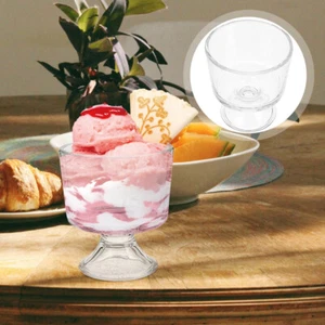 Yogurt Cup Reusable Ice Cream Cups Clear Glass Dessert for Kitchen Child - Picture 1 of 12