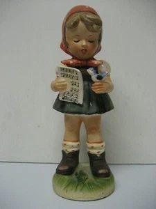 Figura niña NORCREST cantando con pájaro 10" ver descripción - Imagen 1 de 9