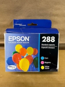 Epson 288 Ink Cartridges Cyan Magenta Yellow T288520 02/2025 - Afbeelding 1 van 4