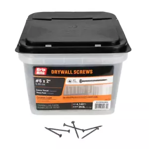 Drywall Screws #6 x 2" Philips Bugle-Head Coarse Thread Sharp Point 25 lbs./Pack - Picture 1 of 11