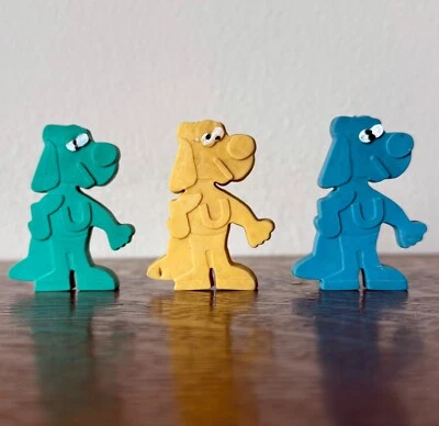 1969 Lote De 3 Dibujos Animados Underdog General Mills Premio Cereal Springys Rubber Bendy Foto 1 de 4