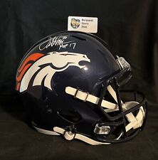 Terrell Davis Signed Broncos Full Size Speed Helmet “HOF 17” - Schwartz Sports