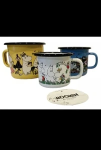 Muurla Mumin Emaille Becher Set 3tlg verschiedene So/Dates 70th Anniversary Preluvd & Neu - Bild 1 von 20