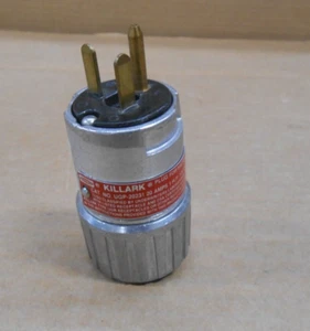 NEW KILLARK UGP-20231 STRAIGHT BLADE  PLUG HAZARDOUS LOCATION 20 AMP 2 POLE - Picture 1 of 4