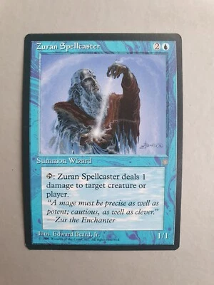 Zuran Spellcaster , MTG Ice Age (1995), Common Blue Creature NM - Image 1 of 2
