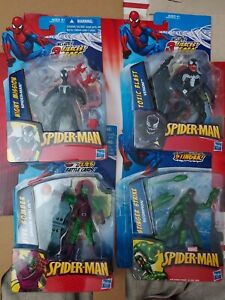2009 Spider-man  3.75 Figure Lot Of 4, Venom Scorpion, Goblin Black Suit Spidey.