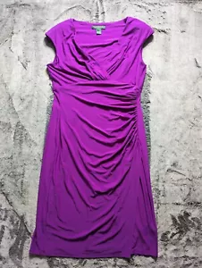 Vestido Lauren Ralph Lauren sin mangas para mujer talla 10 púrpura - Imagen 1 de 14
