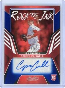 2022 Panini Absolute Cooper Criswell Angels Rookie Ink Auto Spectrum Blue #/75! - Picture 1 of 2