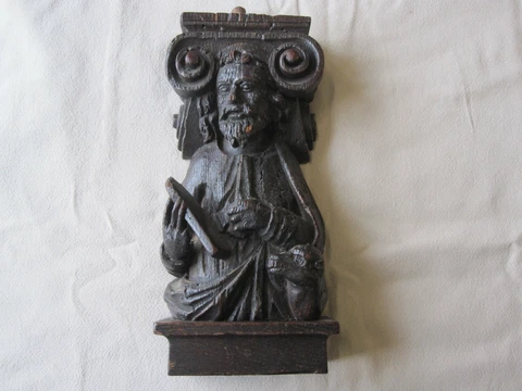 19 TH CENTURY WOODEN ANTIQUES STATUE OFF A SAINT Cover