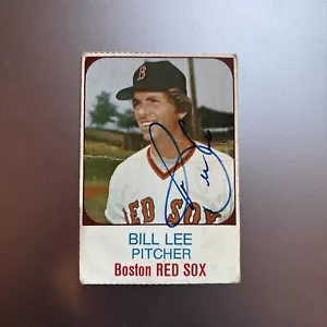 Tarjeta de béisbol firmada autografiada rara de Bill Spaceman Lee 1975 anfitriona - Imagen 1 de 1
