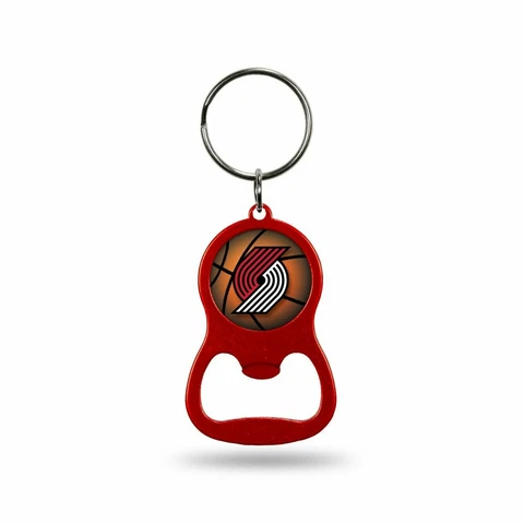 Portland Trail Blazers Bottle Opener Keychain Team Color Metal Basketball Cover