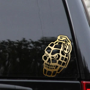 Grenade Decal Sticker Skull Army Marines Military Gun Car Truck Window Laptop   - Picture 1 of 2