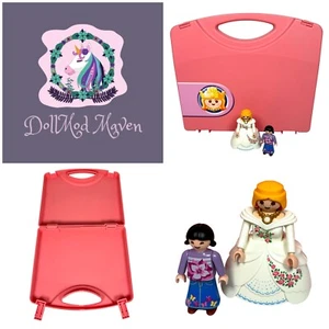 DollMod Maven 🦄 PLAYMOBIL Prinzessin rosa Koffer 5892 & Figuren Mädchen Puppen Konvolut - Bild 1 von 6