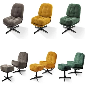 Redlife 360° Swivel Accent Chair Upholstered Single Sofa Foldable with Ottoman - Picture 1 of 50
