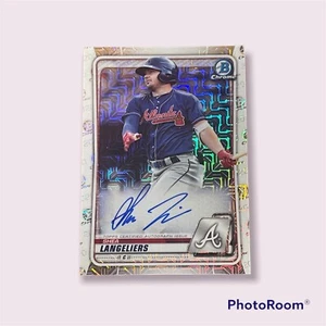 A’s Bowman Chrome Shea Langeliers Mega Mojo Auto Silver Pack Refractor RC - Picture 1 of 2