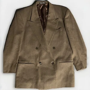 Saks Fifth Avenue Hecho en Italia MANI Hombre Lana Marrón Blazer 40R Abrigo Deportivo Su - Imagen 1 de 10
