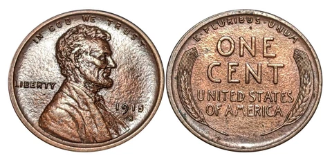 1915-S 1C -NICE RED BROWN TONING- Lincoln Wheat Cent Penny ID1915S/A Cover