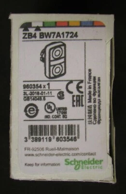 Luz direccional SCHNEIDER ELECTRIC ZB4 BW7A1724 iluminada al ras blanca negra Foto 1 de 2