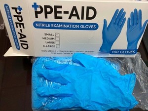 PPEAID Glove Nitrile Gloves 10 Box 100 case 1000 Count.