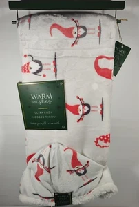 Warm Wishes ultra kuscheliger Sherpa-Überwurf mit Kapuze 50 x 60 Urlaub Wichtel Neu mit Etikett - Bild 1 von 8